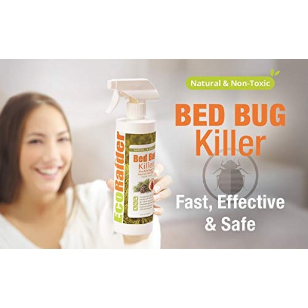 EcoRaider Bed Bug Killer Spray, Green + Non-Toxic, 100% Kill + Ext...