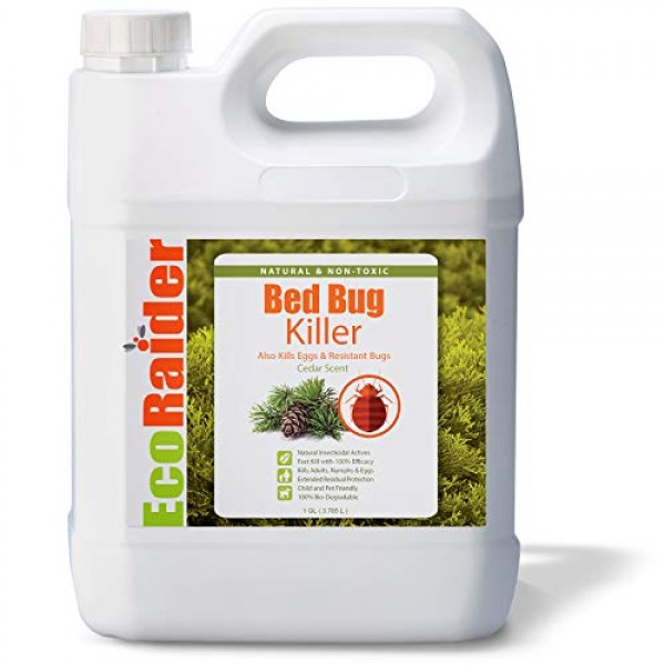 EcoRaider Bed Bug Killer Spray, Green + Non-Toxic, 100% Kill + Ext...