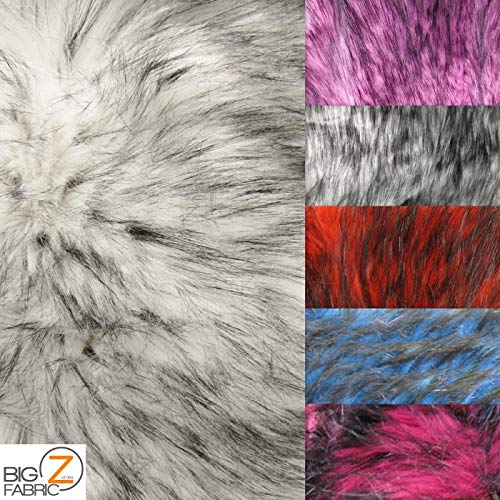EcoShag Faux Fake Fur Arctic Alaskan Husky Long Pile Fabric Sold b...