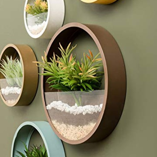 Ecosides Set of 3 Round Hanging Wall Vase Succulent Planter Vase- ...