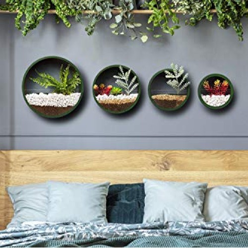 Ecosides Wall Mounted Planter Wall Hanging Planters Metal Plant Te...