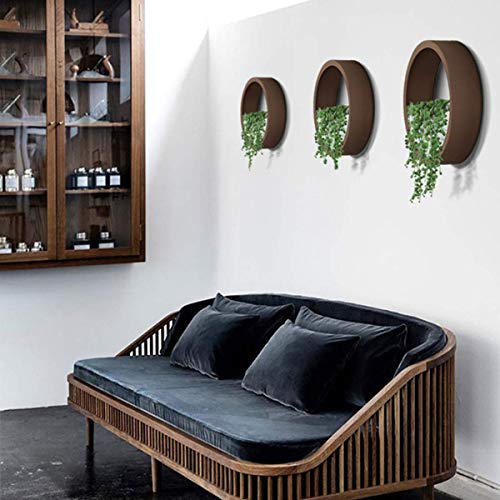 Mixed 3 Sizes Brown Wall Round Hanging Planter Succulent Terrarium...