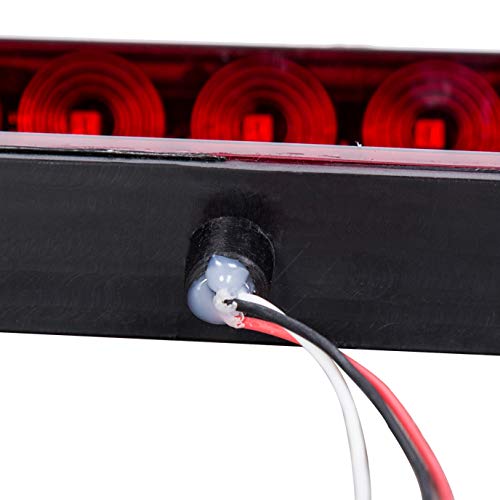 ECOTRIC 2PCS Red 15 11 LED Trailer Light Bar Sealed Stop Turn Rea...