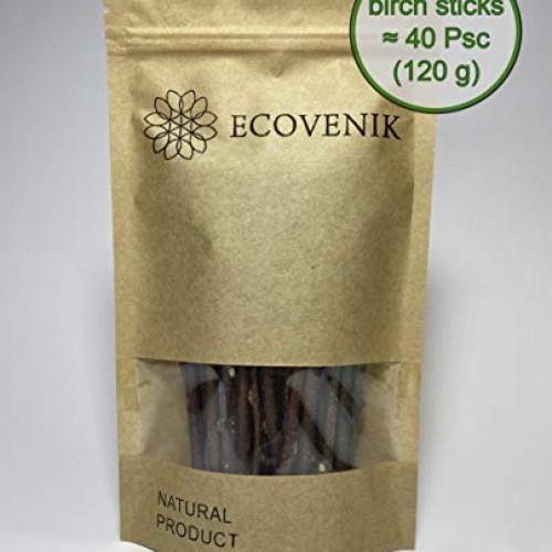 Ecovenik Wood Sticks for Crafts - 6 Inch Birch Wood Craft Sticks -...