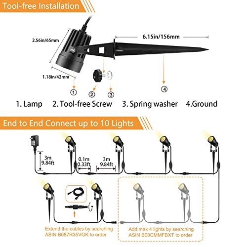 ECOWHO Low Voltage Landscape Lighting, 12V Outdoor Landscape Light...