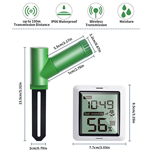 ECOWITT WH0291 Soil Moisture Tester Plant Soil Moisture Sensor Met...