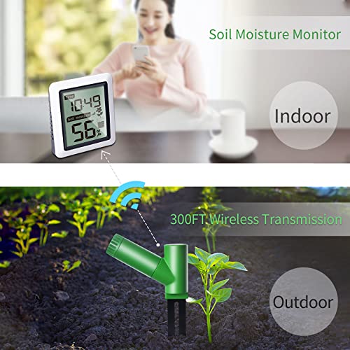 ECOWITT WH0291 Soil Moisture Tester Plant Soil Moisture Sensor Met...