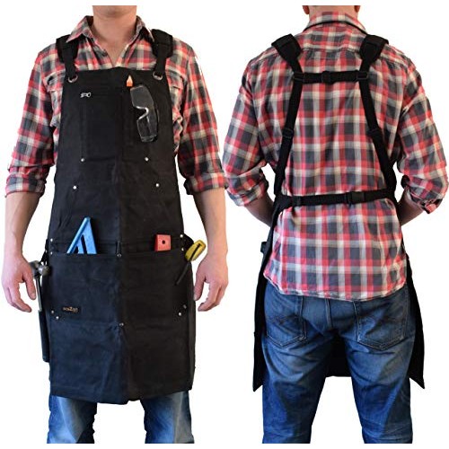 Waxed Apron Black Kevlar Welding Apron - Heat&Chemical Resistant...