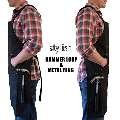 Waxed Apron Black Kevlar Welding Apron - Heat&Chemical Resistant...