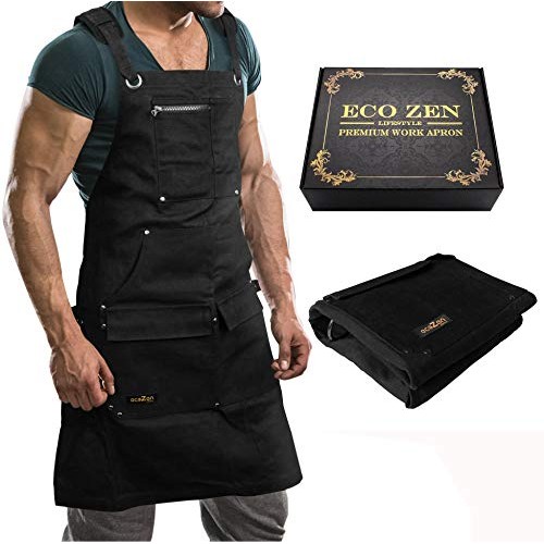 Waxed Apron Black Kevlar Welding Apron - Heat&Chemical Resistant...