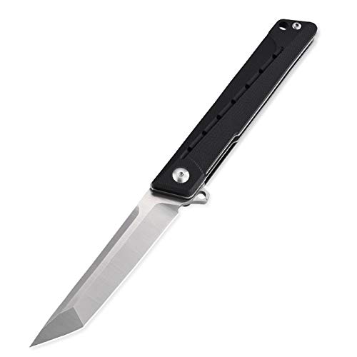 edcfans EDC Folding Pocket Knife: D2 Steel, G10 Handle, Tanto Blad...