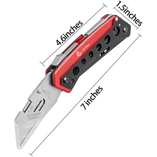 Folding Pocket Utility Knife Heavy Duty Box Cutter with Flat Head ...