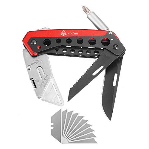Folding Pocket Utility Knife Heavy Duty Box Cutter with Flat Head ...