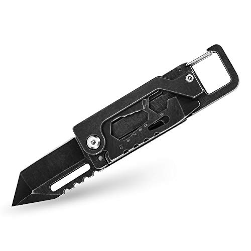 Keychain Pocket Knife/Small Tanto Folding Knives with Clip, Multit...