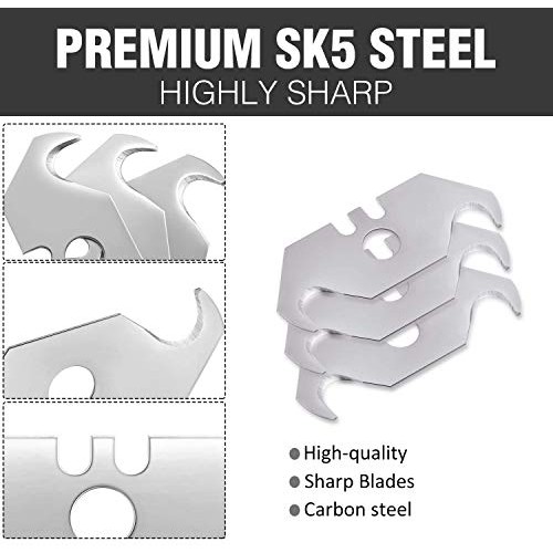 Utility Knife Blades Hooks Carpet Hook,30Pcs Steel Razor Blade Kni...