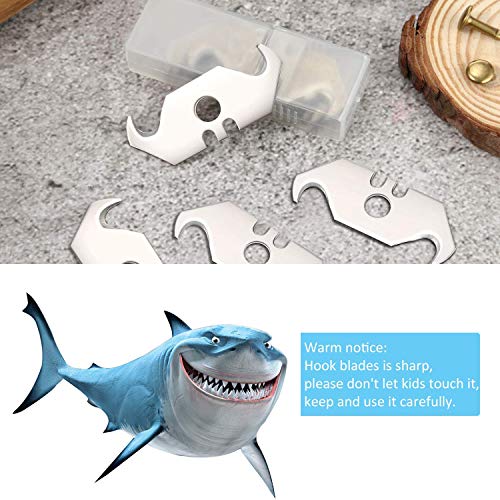 Utility Knife Blades Hooks Carpet Hook,30Pcs Steel Razor Blade Kni...