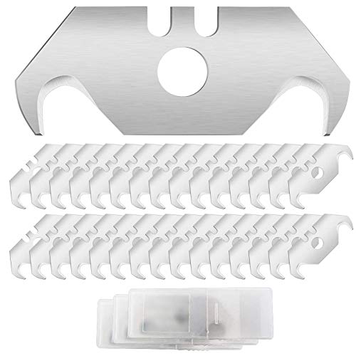 Utility Knife Blades Hooks Carpet Hook,30Pcs Steel Razor Blade Kni...