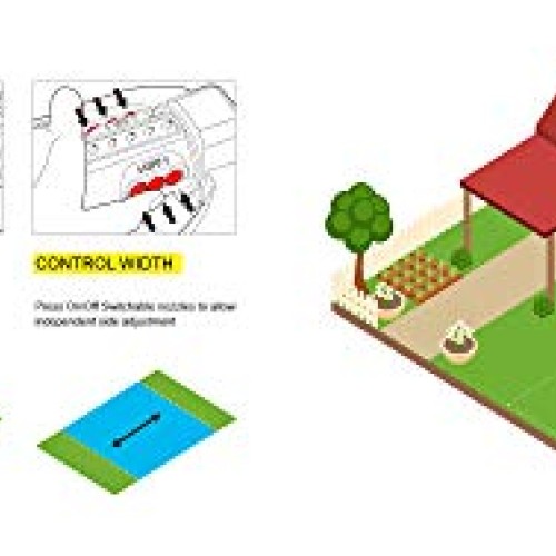 Eden 94116 Variable Width Metal Turbo Oscillating Sprinkler W/Quic...