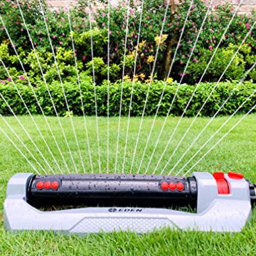 Eden 94116 Variable Width Metal Turbo Oscillating Sprinkler W/Quic...