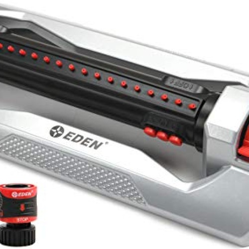 Eden 94116 Variable Width Metal Turbo Oscillating Sprinkler W/Quic...
