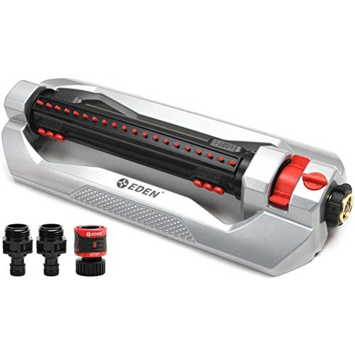 Eden 94116 Variable Width Metal Turbo Oscillating Sprinkler W/Quic...