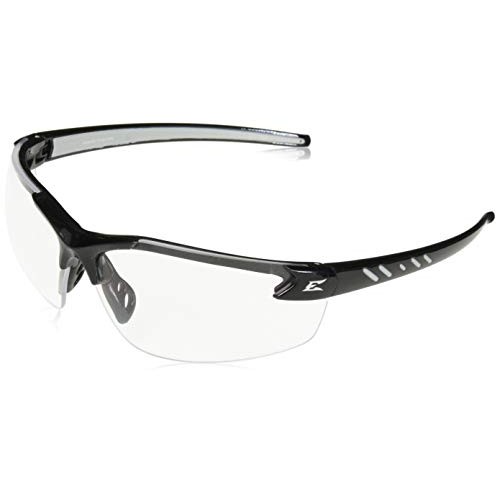 Edge Eyewear DZ111-G2 Safety Glasses, Black with Clear Lens, One Size