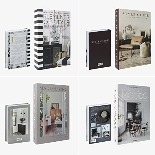 4 Pack Faux Books for Decoration, Ediactcyl Modern Fashion Decorat...