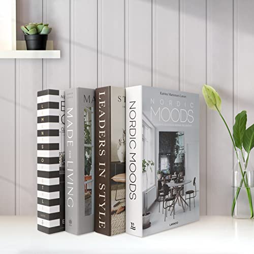4 Pack Faux Books for Decoration, Ediactcyl Modern Fashion Decorat...
