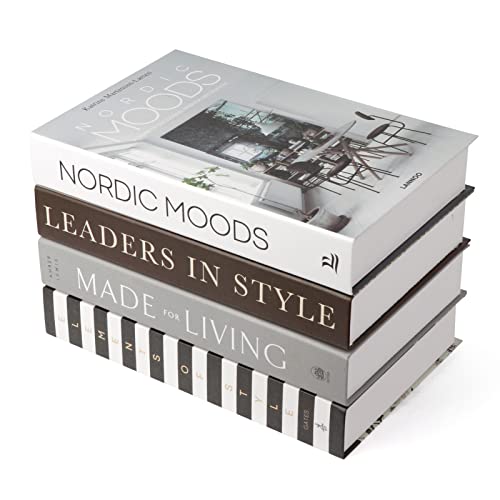 4 Pack Faux Books for Decoration, Ediactcyl Modern Fashion Decorat...