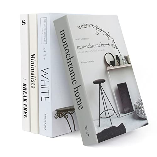 4 Pack Faux Books for Decoration, Ediactcyl Modern Fashion Decorat...