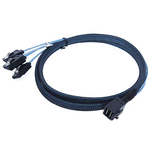 EDIMS Internal HD Mini SAS SFF-8643 to 4 SATA Forward Breakout Cab...