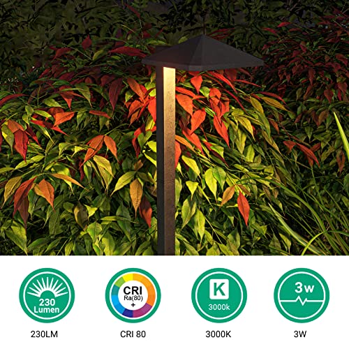 EDISHINE 3W LED Low Voltage Landscape Lights, 230LM 3000K Waterpro...