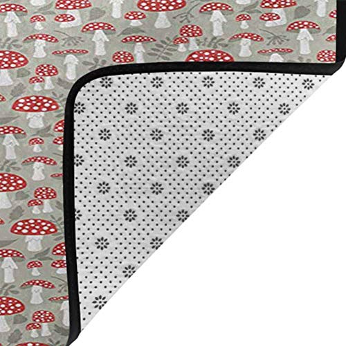 Non Slip Door Mat for Front Door Doodle,Poisonous Amanita Mushroom...
