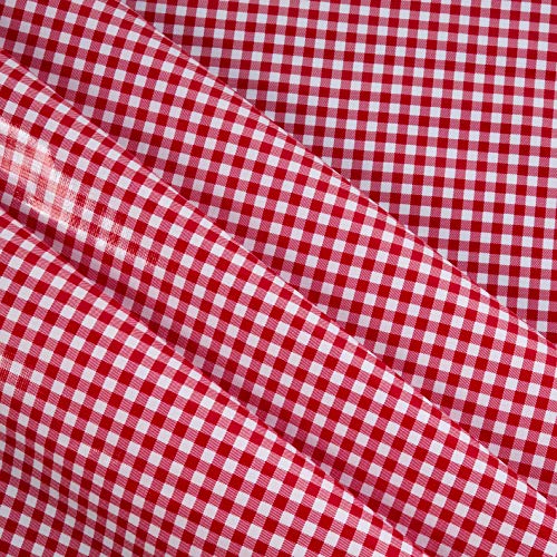 Oilcloth International Oilcloth Gingham Red Fabric By The Yard