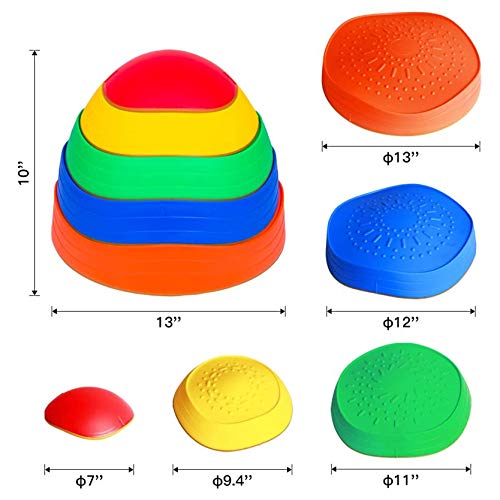 EDRLAITY 10 Pcs Stepping Stones for Kids, Balance Stepping Stones ...
