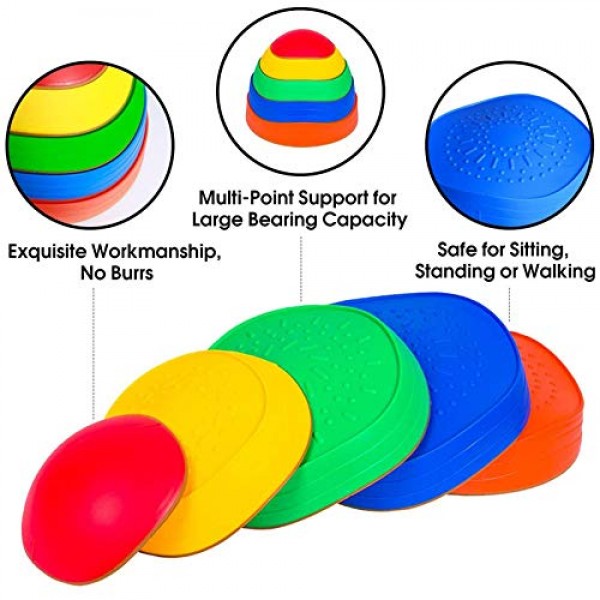 Balance Stepping Stones Obstacle Co... Details about   EDRLAITY 10 Pcs Stepping Stones for Kids 