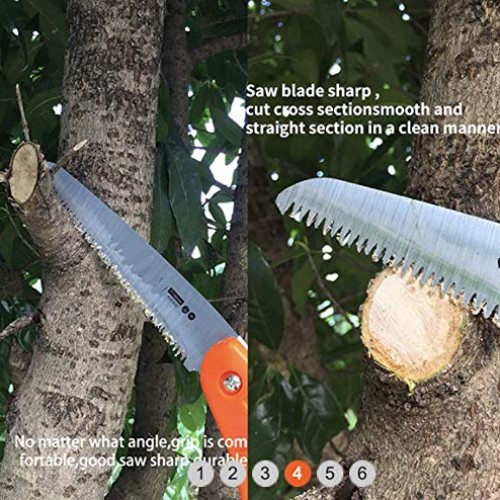 Edward Tools 7” Folding Saw - Heavy Duty Harden Triple Razor Tooth...