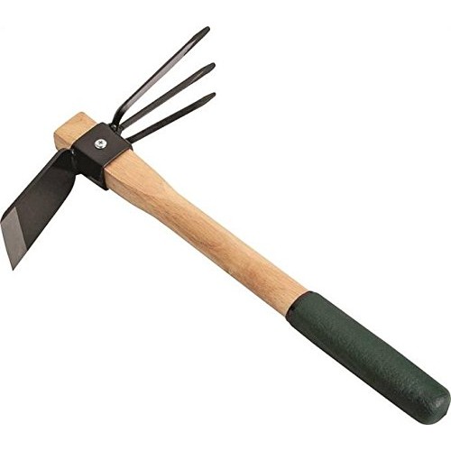 Edward Tools Hoe and Cultivator Hand Tiller - Carbon Steel Blade -...