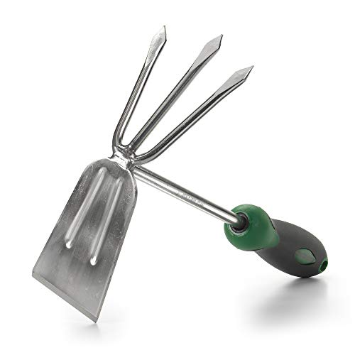Edward Tools Stainless Steel Hoe and Cultivator - Hand Tiller for ...
