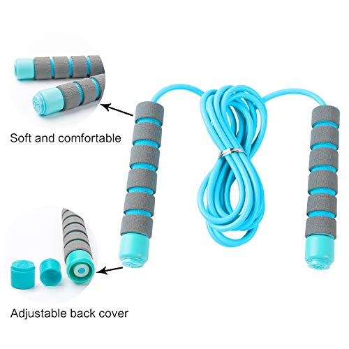 Eeoyu 3 Pack Adjustable Soft Skipping Rope Fitness Skipping Rope w...