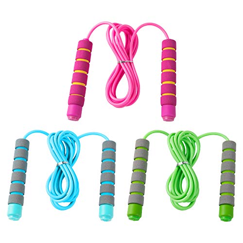 Eeoyu 3 Pack Adjustable Soft Skipping Rope Fitness Skipping Rope w...