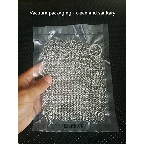 Efaithtek Cast Iron Cleaner -Premium 316 Stainless Steel Chain Mai...