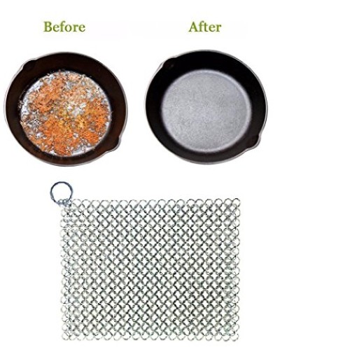 Efaithtek Cast Iron Cleaner -Premium 316 Stainless Steel Chain Mai...