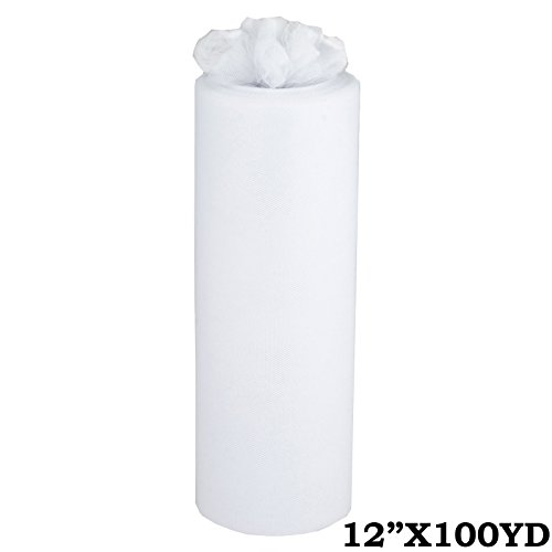 Efavormart 12 x 300 ft Wedding Tulle Roll Fabric for Wedding Part...