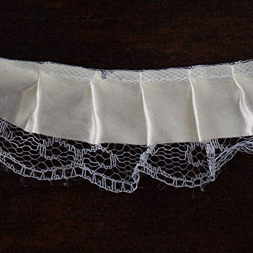 Efavormart 25 Yard Ruffle Lace Trim with Satin Fabric for Dress Cr...