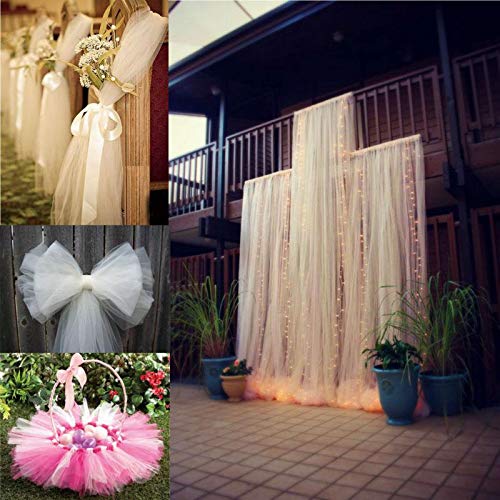 Efavormart 54 Wide x 40 Yards Sheer Organza Fabric Bolt for Weddi...