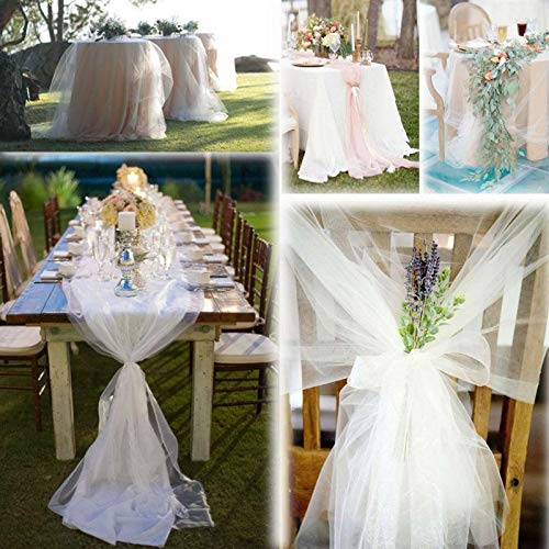 Efavormart 54 Wide x 40 Yards Sheer Organza Fabric Bolt for Weddi...