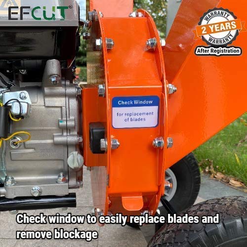 EFCUT C30 Mini Wood Chipper Shredder Mulcher, 7 HP 212cc Gasoline ...