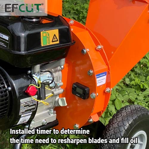 EFCUT C30 Mini Wood Chipper Shredder Mulcher 7 HP 212cc Heavy Duty...
