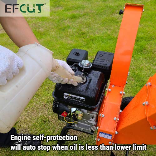 EFCUT C30 Mini Wood Chipper Shredder Mulcher 7 HP 212cc Heavy Duty...
